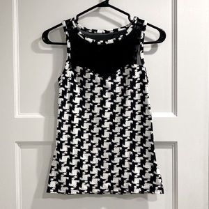 Express houndstooth mesh tank